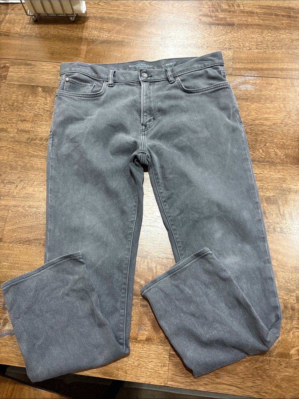 Banana Republic Mens Traveler Jeans Gray Size 34 x 30 Stretch Denim Pants